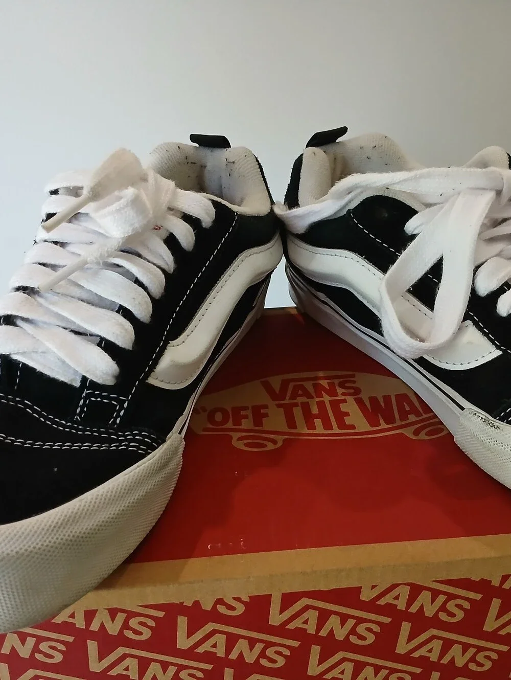 Vans Black and White Low Top Sneakers